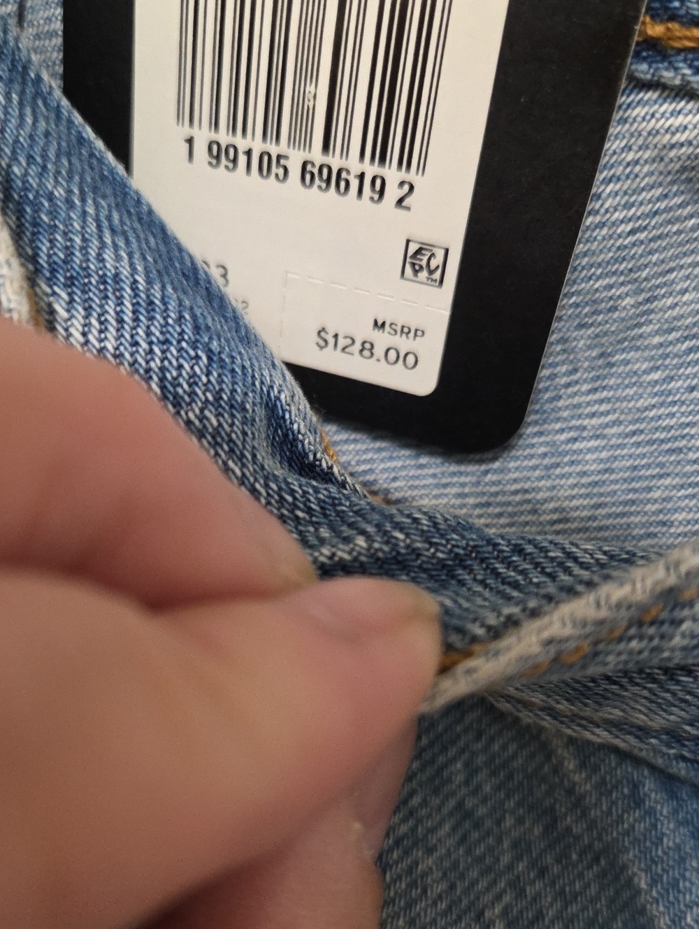 NWT Levi's Loose Boot Bootcut Jeans Broken-In Whiskered Light Wash Denim Rustic - Picture 6 of 11